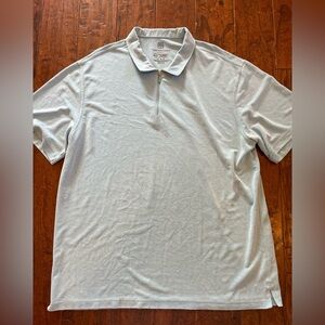 Tori Richard Honolulu M Blue Marl Zip Polo Shirt Golf Athletic‎ Casual 3/4 zip